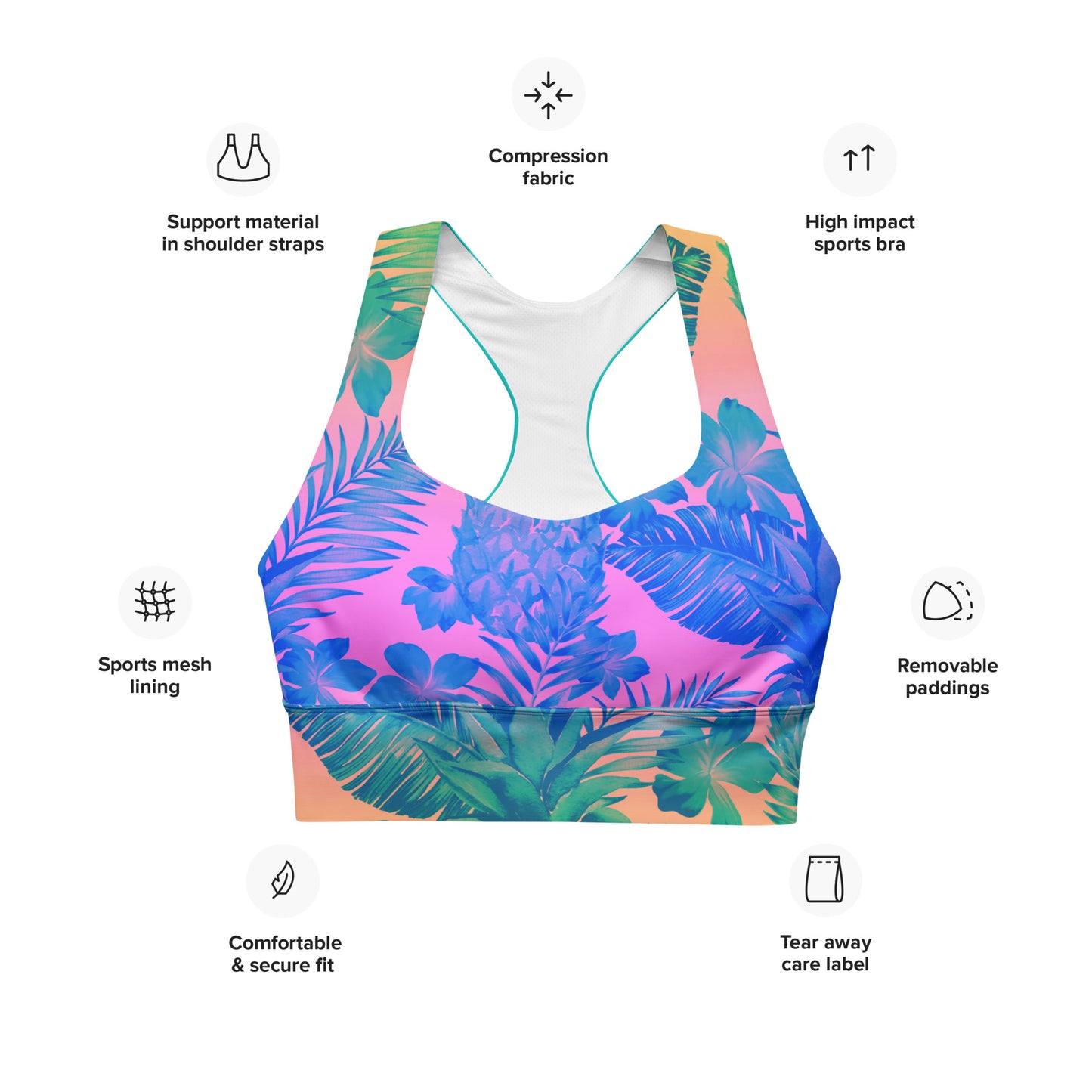 Longline sports bra